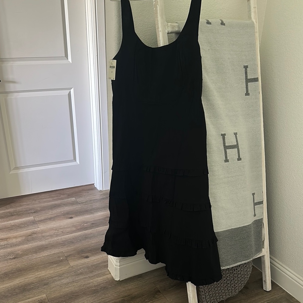 Anthropologie Black Tiered Maxi Dress